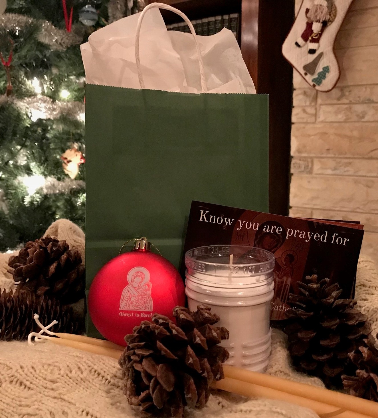 The simple contents of the Christmas Hope Bag help parishioners turn to prayer and share the light and hope that Christ brings.
