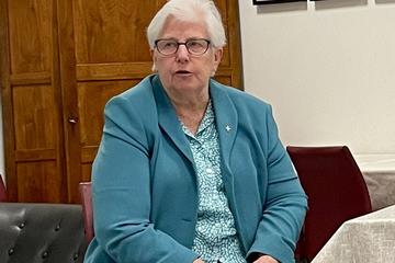 Sr. Patricia Murray IBVM addresses community members